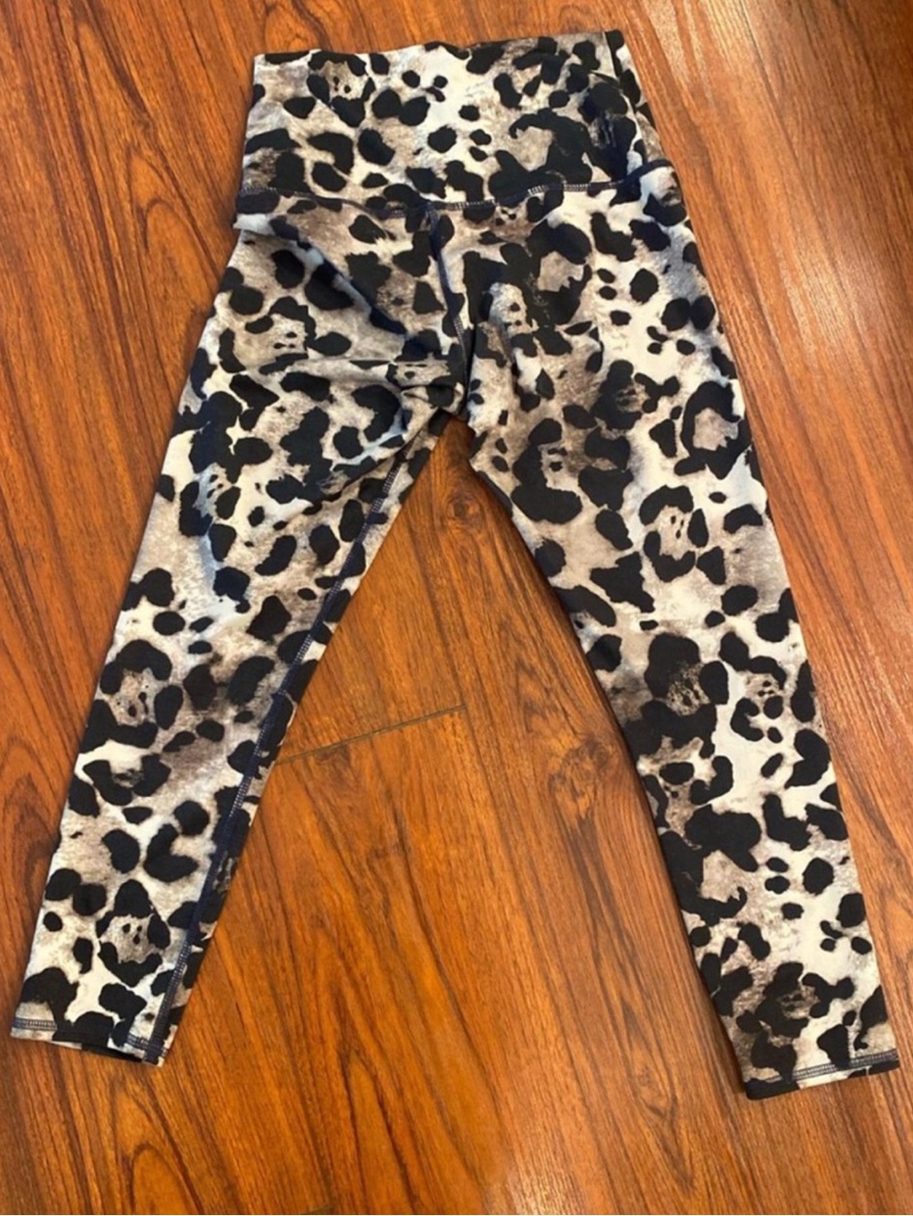 High-Waist Animal Print Leggings - Brown/Black - Picture 3 of 8